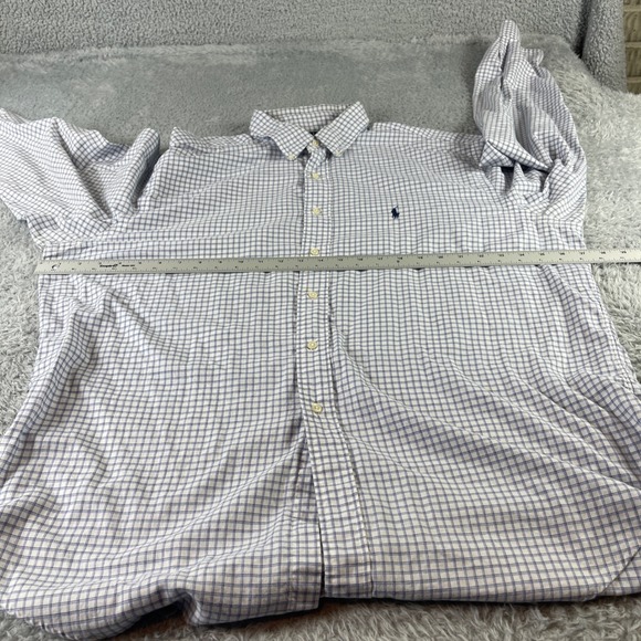Ralph Lauren Yarmouth Gingham Button Down Shirt Long Sleeve Mens 17 1/2 36/37 - Picture 4 of 10